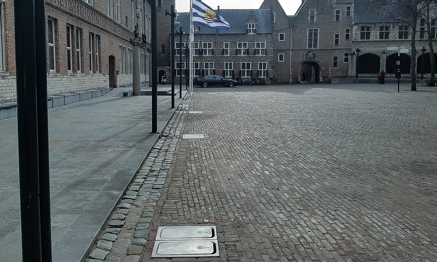 Plaza de la abadía en Middelburg